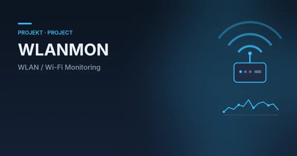 WLANMON-Sensor mit WLAN-Signalwellen und Messkurve